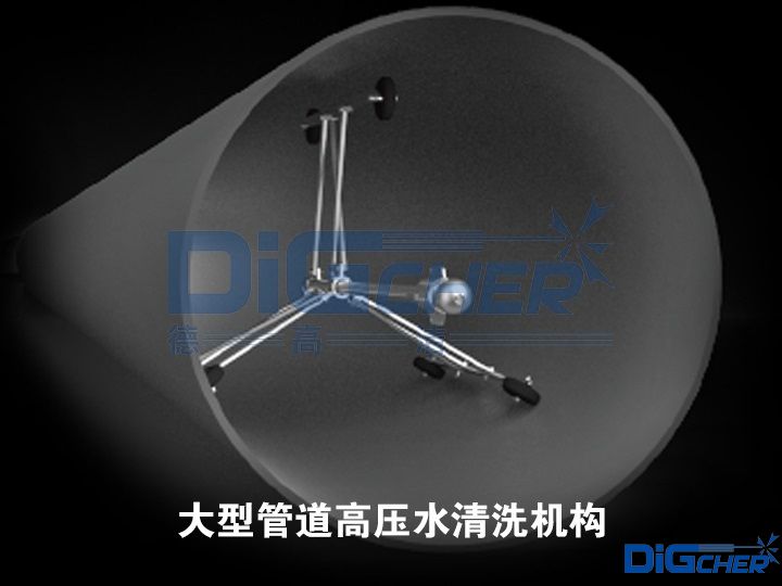 大型管道高壓水清洗機構